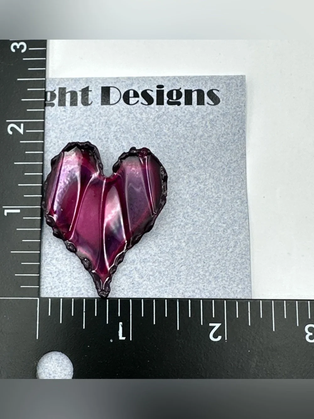 🌼 Hand Crafted Folded Heart Metal Art Artesian Pin Brooch
